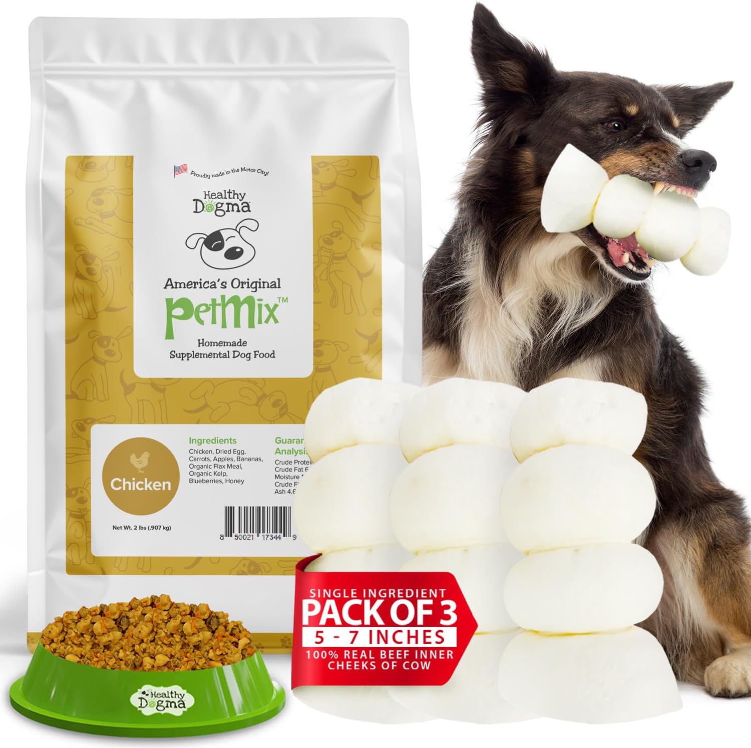 Alimentación deshidratada para perros activos