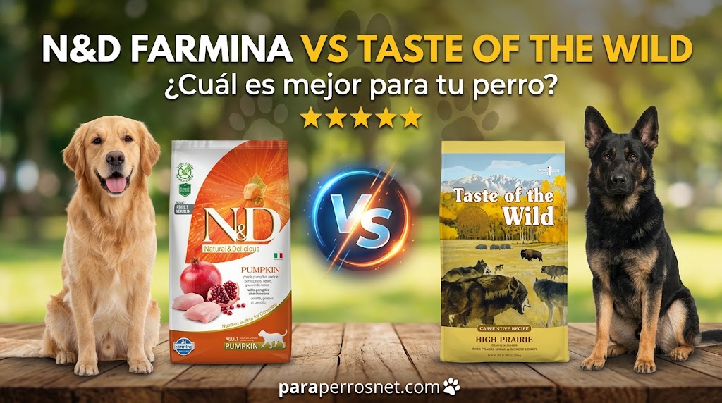 N&D Farmina vs Taste of the Wild: comparación de pienso para perros