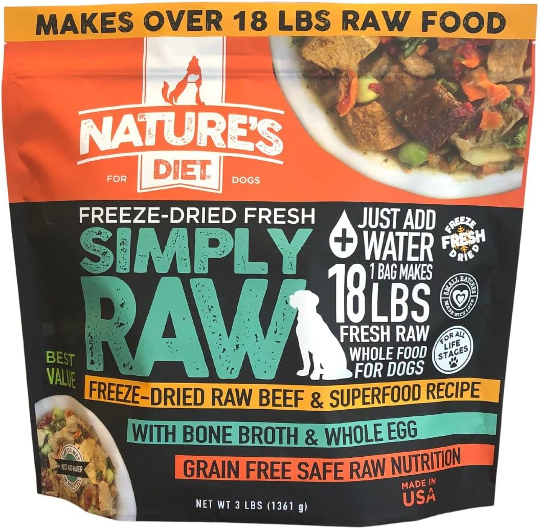 Nature's Diet Simply Raw comida integral liofilizada para perros
