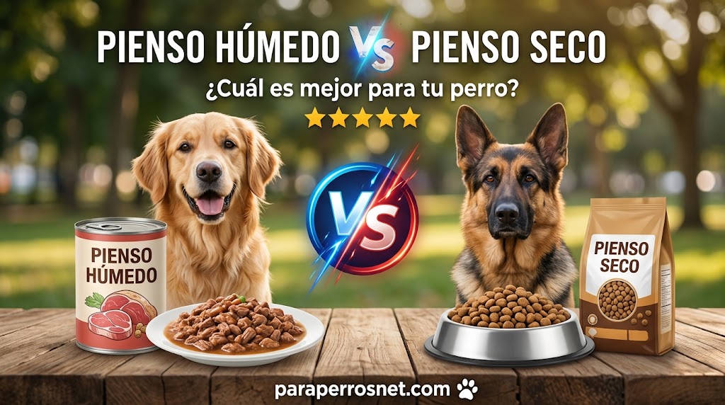 Pienso húmedo o pienso seco para perros