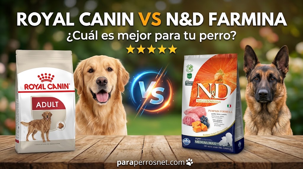 Royal Canin vs N&D Farmina: comparación de pienso para perros