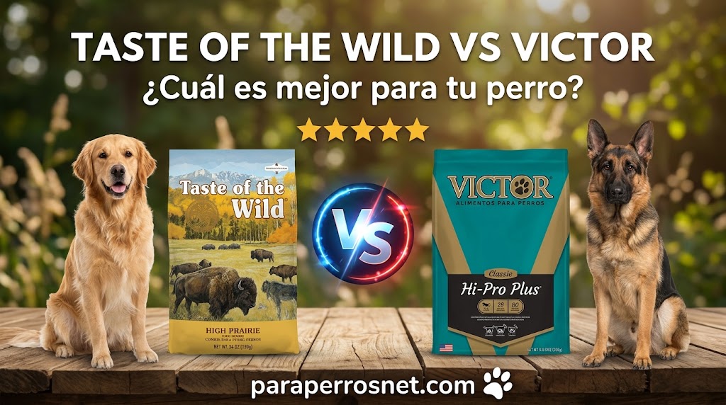 Taste of the Wild vs VICTOR: comparación de pienso para perros